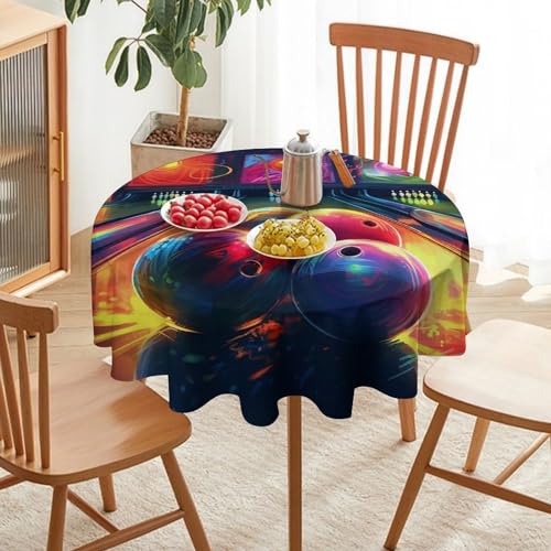 Nappe ronde bowling pour pique-nique et dîner d'été chic - 7