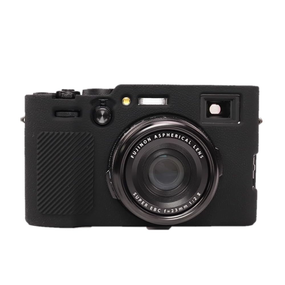 Etui na aparat czarny miękki silikon antypoślizgowa tekstura pancerz skórka osłona korpusu ochraniacz do aparatu cyfrowego Fujifilm X100VI