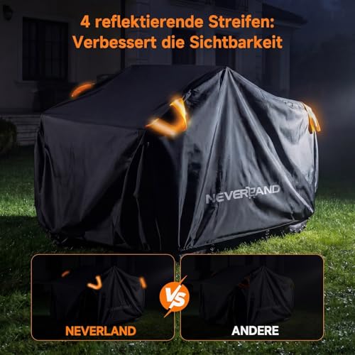 NEVERLAND XXXL Quad Abdeckplane 256x110x120cm Orange Wasserdicht UV-Schutz – Ansicht 2