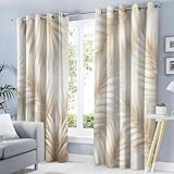 TDNEKMCA Cortinas Opacas Hojas De Palma Cortinas Termicas Aislantes Frio y Calor...