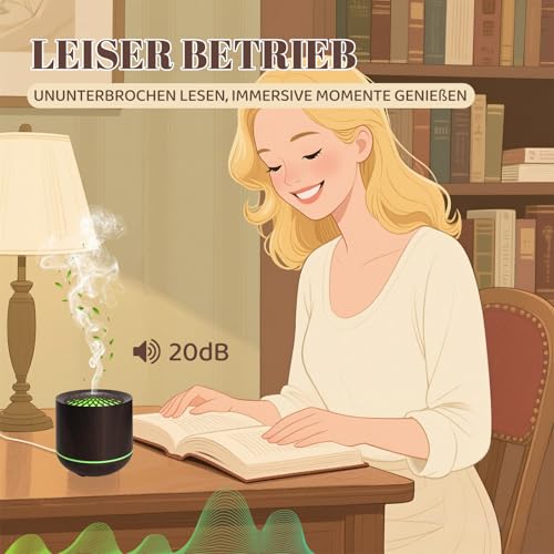 Nixtrve Difusor ultrasónico de 300 ml, difusor de aroma ultrasónico para aceites esenciales, humidificador de niebla fría, luz LED de 7 colores y apagado automático, aceites esenciales difusores para - imagen 6