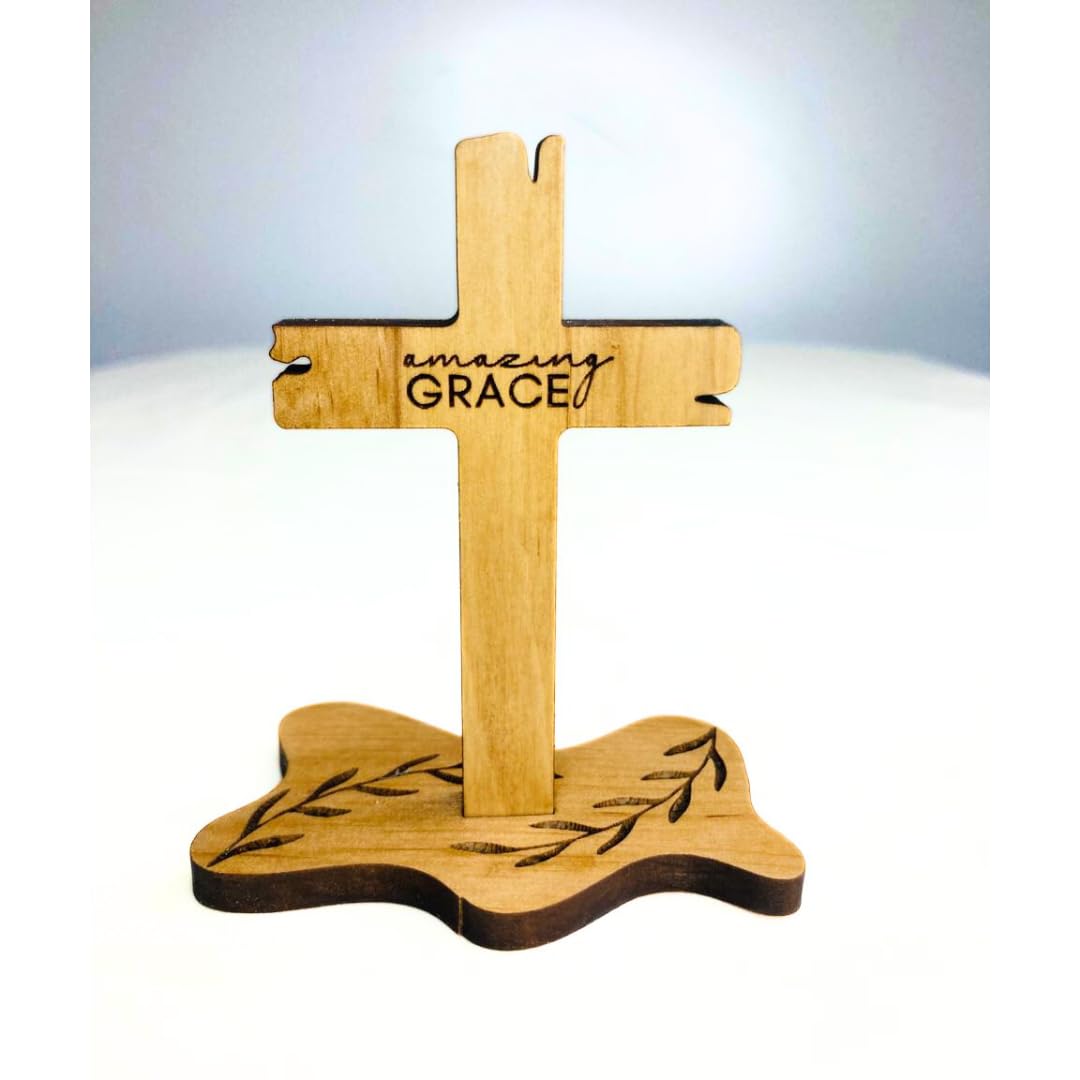 小物 engrave the cross ODUN WOOD ART STUDIO Wooden Holy Cross for Car Dashboard