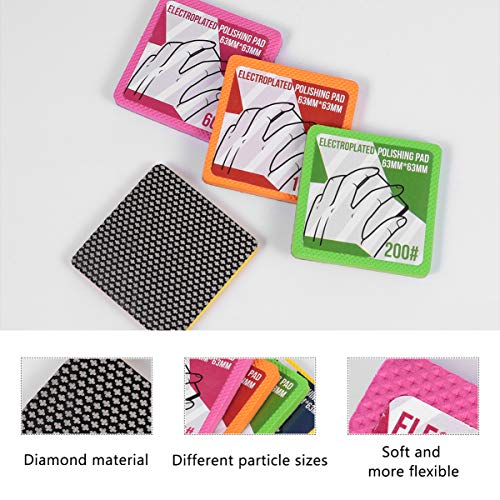 UKCOCO 4Pcs Almofada de MÃ£o de Diamante Bloco de Lixar Ã  MÃ£o Almofadas de Polimento Almofada de M