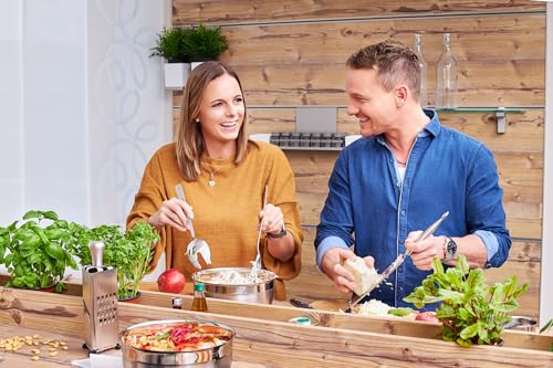 Foto von RÖSLE Salatbesteck VS 600, Hochwertige Salatschöpfer aus Edelstahl 18/10 zum Servieren von Salat, Servierbesteck-Serie, hochglänzend, spülmaschinengeeignet, 28 x 5.8 x 0.3 cm, Silber