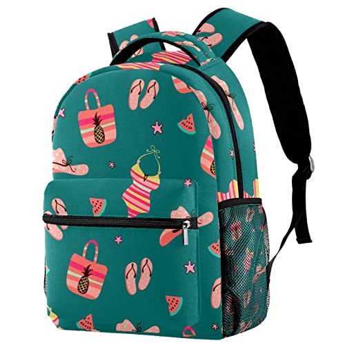 Sac à dos de voyage enfant vert grand compartiment avec porte-gourde