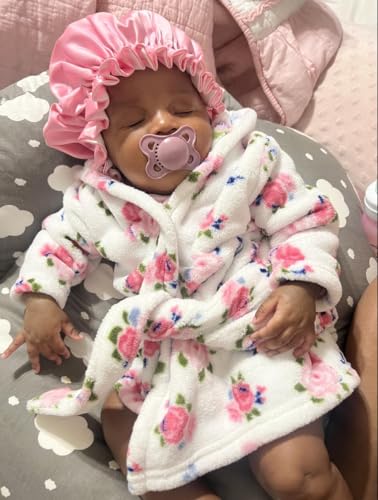 Image of AKISS Baby Infant Newborn Toddler Satin Silk Hair Bonnet for Baby Girl Boy Sleeping Kids Cap Hat