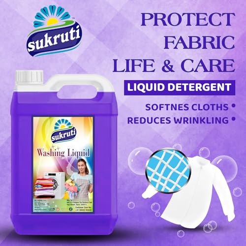 Image of Lavender Liquid Detergent (5Ltr + 5 Ltr) washing machine liquid detergent kapde dhone ka front and top load 10L Pack