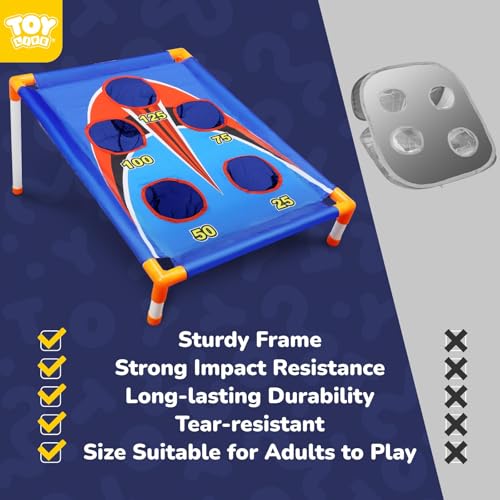 Image of TOY Life Bean Bags Toss Carnival Games, Cornhole, Outdoor Toys for Kids Ages 4-8, Backyard Game Sports & Outdoor Play, Outside Toys for Ages 5-7, Family Lawn Yard Games Birthday Party, Gift for Boys