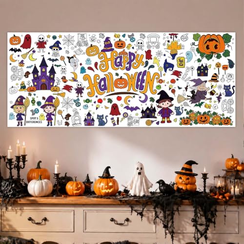 Halloween Crafts for Kids - Halloween Giant Coloring Tablecloth/Poster — view 5