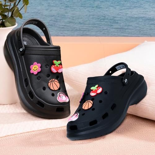 Image of DOCTOR EXTRA SOFT Women's Premium Extra Comfortable Clogs /Sandals with Cute Charms & Adjustable Back Strap for Adult| Lightweight Stylish & Anti-Skid| Waterproof Everyday Use Mules Girls /Ladies D-538