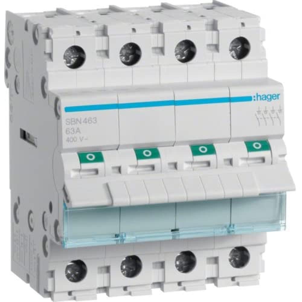 Hager Interruptor Modular Sbn, Nc/Na, On-Off, 440V, Carril Din, IP20-image