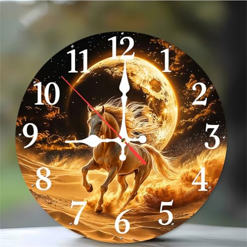 Horloge murale décorative 12 pouces avec mécanisme de précision à quartz