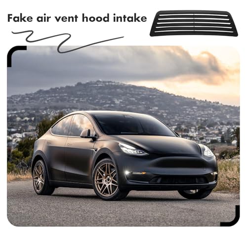 Cubierta de ventilación delantera para capó de coche en ABS negro 7