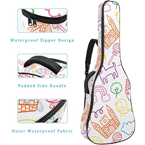 Étui de protection rembourré pour guitare acoustique et classique Motif alphabet coloré, Multicolore 06, 42.9×16.9×4.7… - Les Beatles, Paul McCartney, John Lennon, RIngo Starr, George Harrison Étui de protection rembourré pour guitare acoustique et classique Motif alphabet coloré, Multicolore 06, 42.9x16.9x4.7… – Image 5