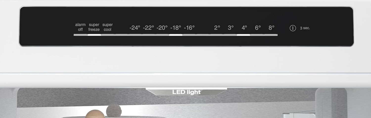 Siemens KG49N4XAF, iQ500, Freistehende Kühl-Gefrier-Kombination, Gefrierbereich unten, 440 l, Total noFrost, hyperFresh, extrem leise, LED Beleuchtung, 203 x 70 cm, Gebürsteter Stahl AntiFingerprint