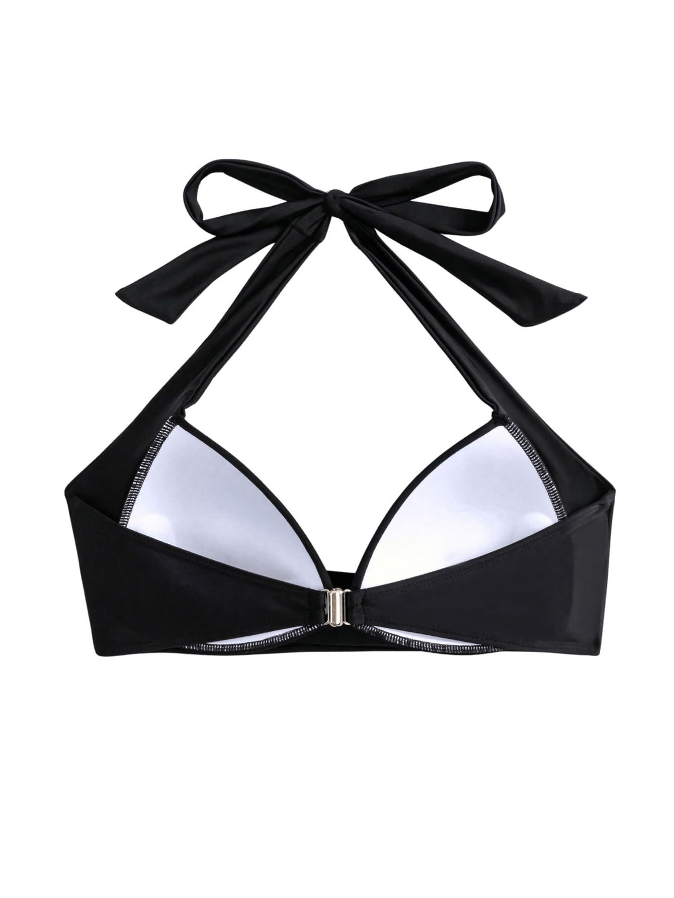 GORGLITTER Damen Push UP Bikini Top Neckholder Bikinioberteil Triangel Bikini Top mit Twist Badetop Bandeau Bikini-top
