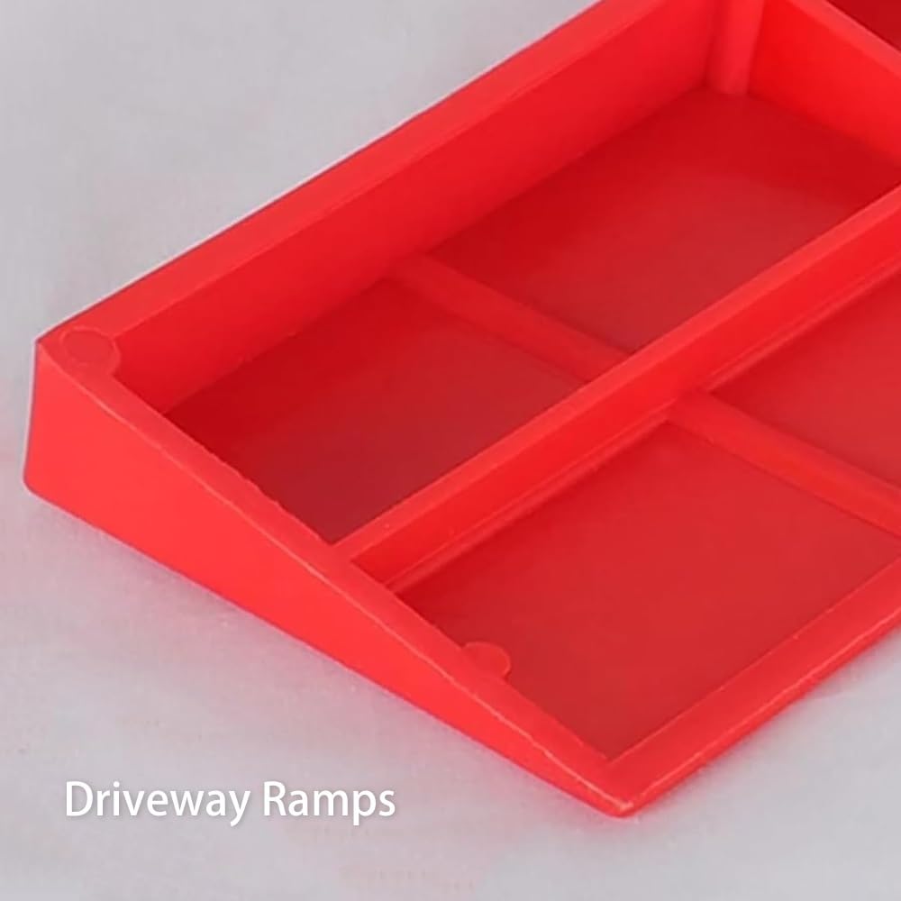 Rampe di Accesso in Plastica per Vialetti, Rampe per Soglia, Rampe di Carico per Auto, 100cmx10cmx3cm Rampe per Cordoli Portatili(Yellow,100cm*13cm*6cm)