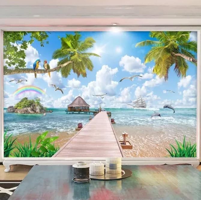 Peintures murales 3D grand format paysage marin moderne premium - 2