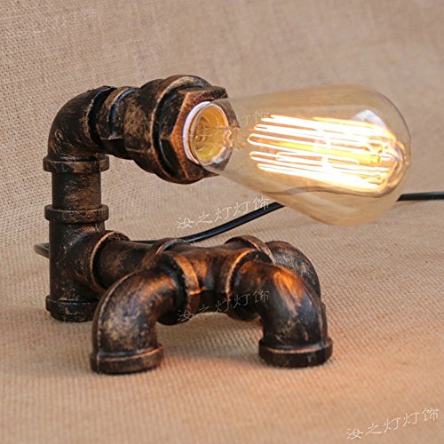 Preisvergleich Produktbild Pumpink Industrie Wasserpfeife Mini Tischlampe Schreibtisch Licht Schlafzimmer Eisen Kunst Retro Schöne Leselampe Kreative Restaurant Persönlichkeit Bar Cafe Desktop Licht