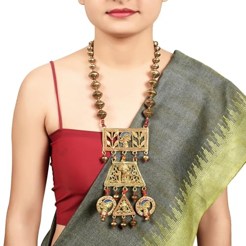 Image of AAKRITI ART CREATIONS Handcrafted Tribal & Ethnic Necklace Collection | Royal, Empress & Nomadic-Inspired Artisan Jewelry | Moonstone, Henna, Floral & Carnival Designs for Women
