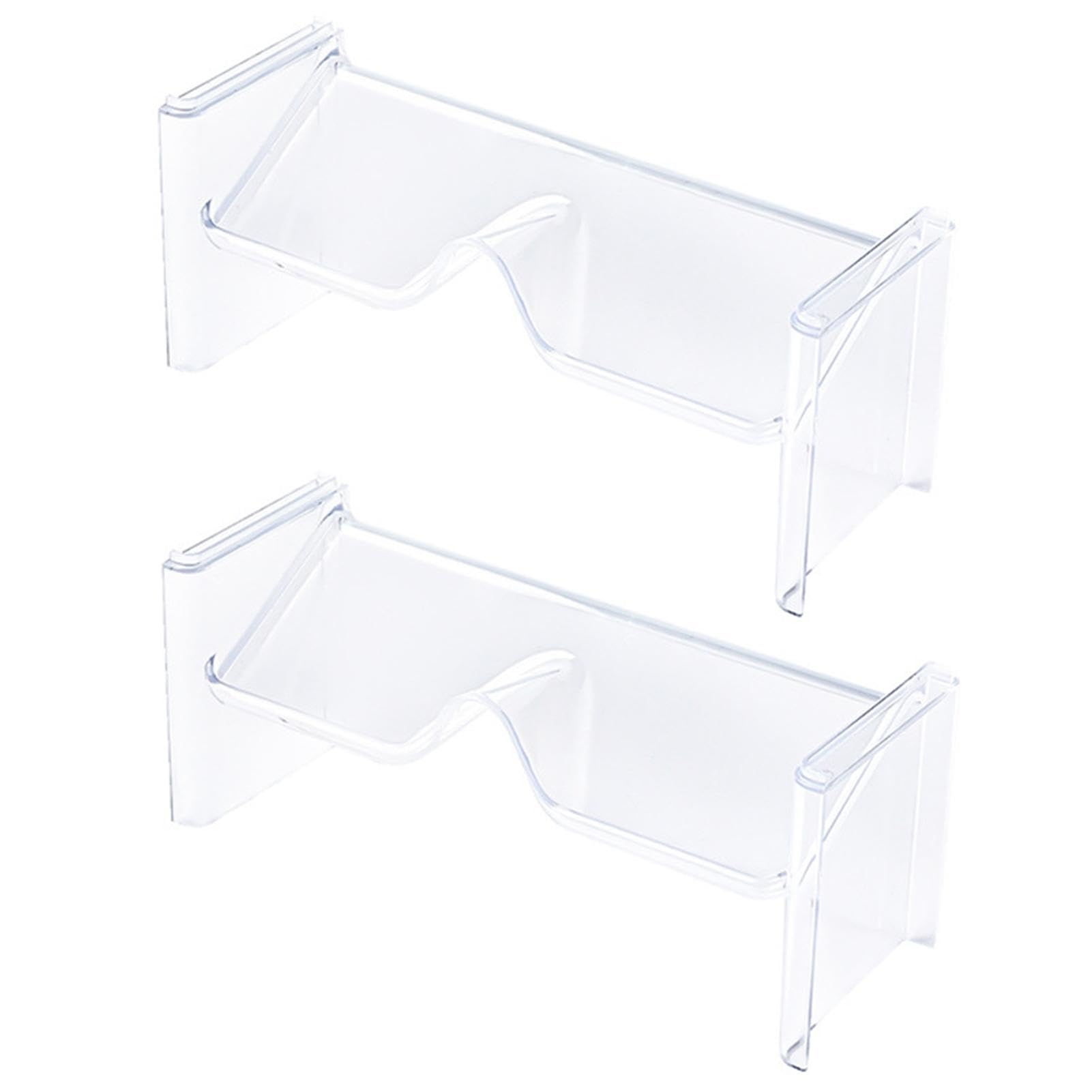 Glasses Holder - Clear Eyeglasses Organizer | 2X Stackable Sunglasses Organizer Rack | Tabletop Eyewear Display | Transparency Eye Glass Holder | Sunglasses Stand Display Rack for Organizing Eyeglass