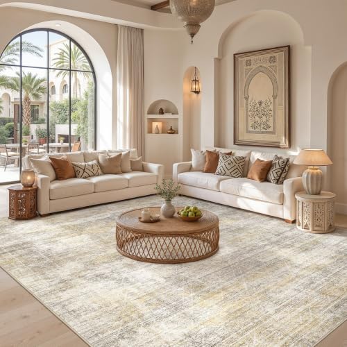Image of cotiled Boho 5x7 Area Rugs for Living Room: Soft Moroccan Washable Rug