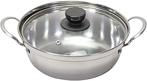 パール金属 鍋 卓上鍋 18cm ガラス蓋付 ステンレス製 IH対応 寄せ鍋 キムチ鍋 和楽庵 HC-42