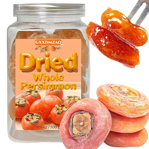 Whole Natural Dried Persimmons 17.6oz (500g) - Unsweetened Vegan Snacks