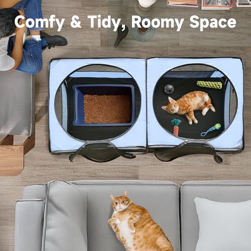Image of Pet Playpen Pop up Small Pet Cage Enclosure Tent Chick Run Brooder Coop Foldable Kennel for Kitten Ferret Puppy Guinea Pig Rabbit Hamster Chinchillas(No Divider, Unified Space)