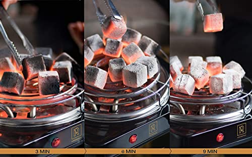 M. ROSENFELD Shisha Kohleanzünder für Shisha Kohle - Elektrischer Kohleanzünder Black Heat 1000W + Shisha Zubehör Set… – Bild 6