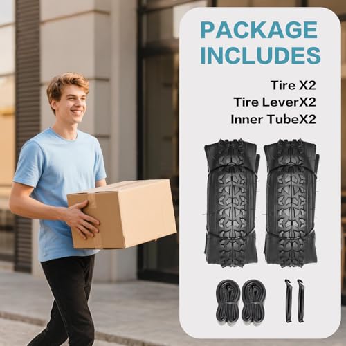 2 Pack 16/20/24 X 1.75/1.95/2.125 Bike Tires 16/20/24 Inch