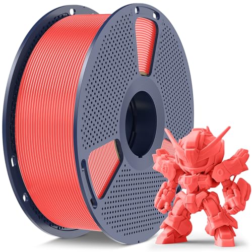 SUNLU Hochgeschwindigkeits-PLA-Meta-Filament, robuster, sauber gewickelter 3D-Filament, 1 kg, PLA-3D-Drucker-Filament, 1,75 mm, passend für die meisten FDM-3D-Drucker, 1-kg-Spule, Meta Pla Kirschrot