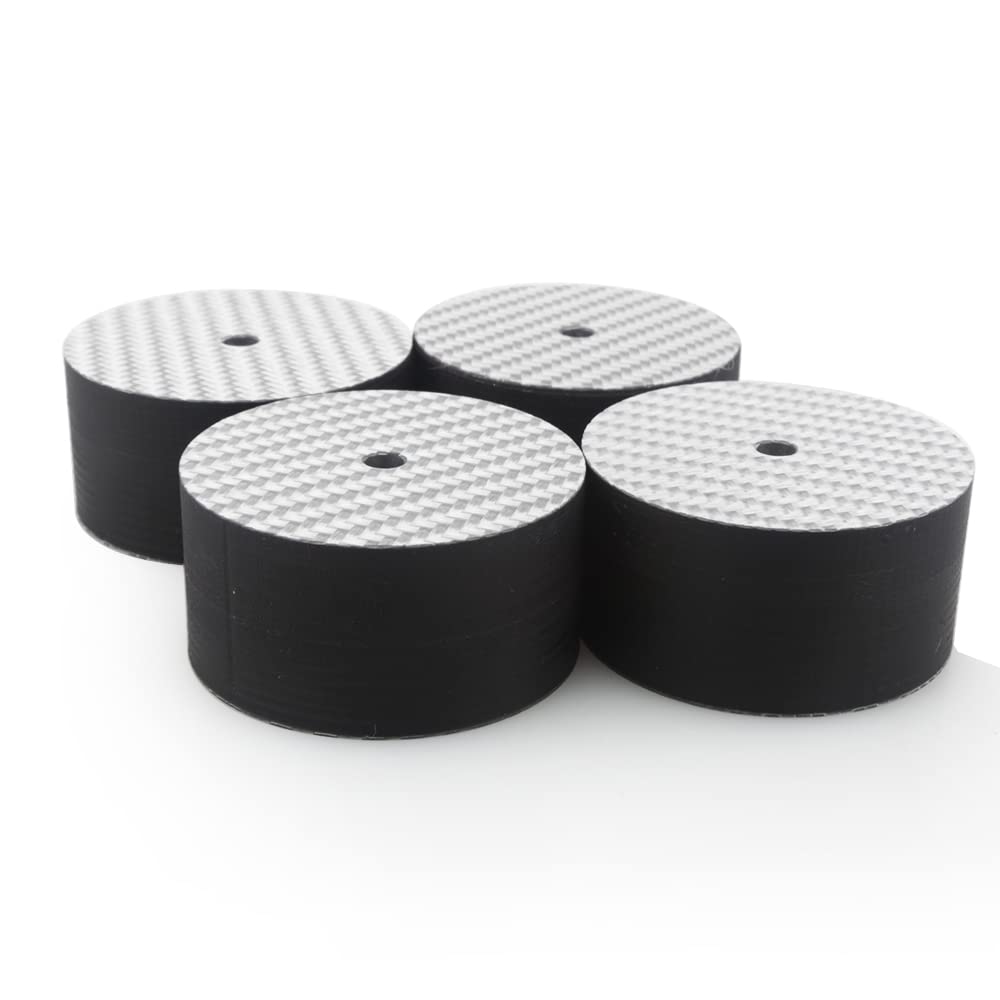 Tertullus 4Pcs Carbon Fiber Speaker Audio Isolation Feet Speaker Spike Pads Turntable Feet Pads Floor Protectors Dampening Pad Amp Feet for Turntable