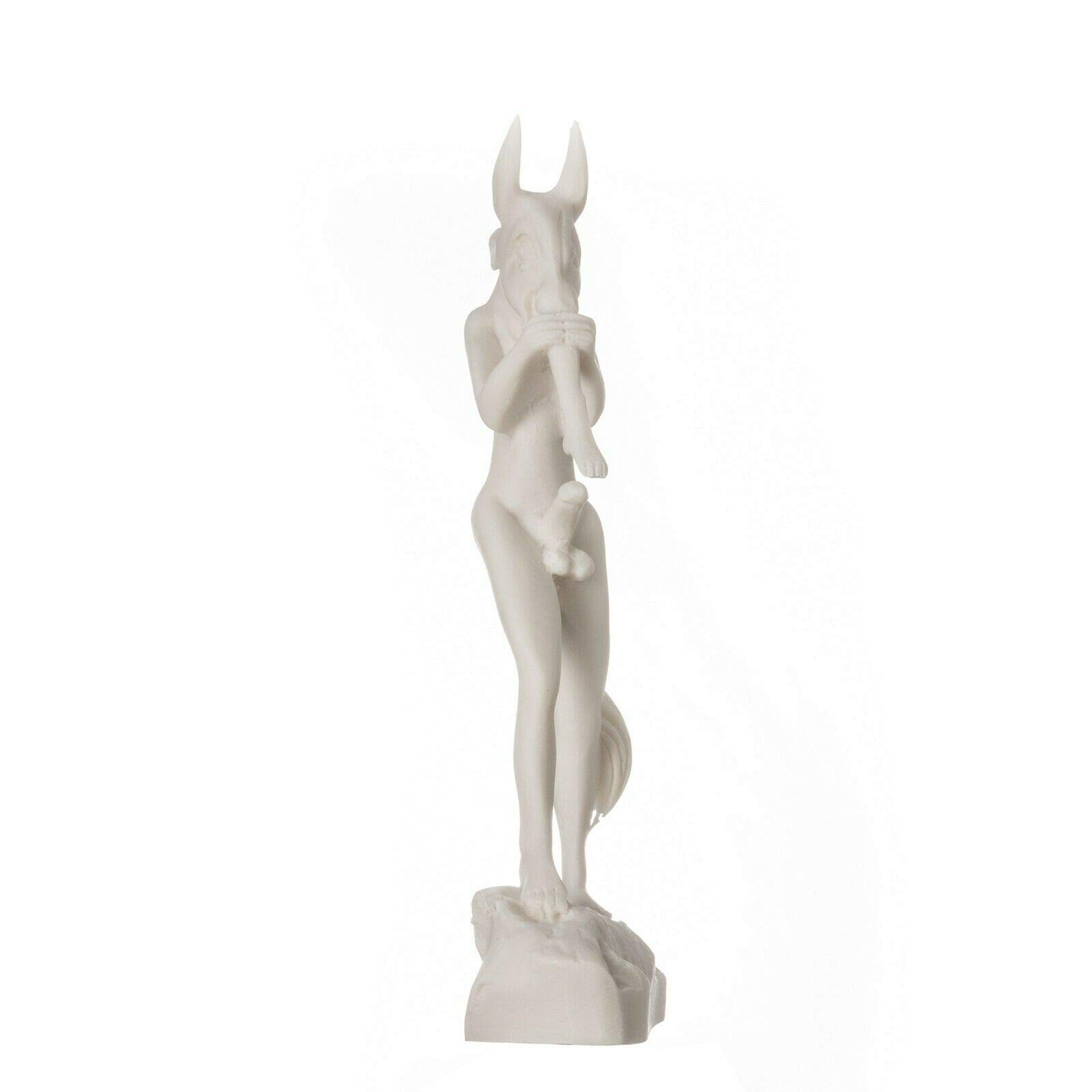 BeautifulGreekStatues Minotauro Demone Testa di Toro Mangiare una Fanciulla Alabastro Greco Statua Scultura 24 cm