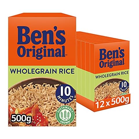 BEN'S ORIGINAL Wholegrain Brown Rice, Bulk Multipack 12 x 500g boxes (Total 6kg) Cover