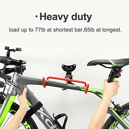 Phunaya Extension Bike Rack Garage,Bike Wall Mount For Bicycle Storage,Folding & Stretch & Adjustable & Horizontal Bike Hanger, Indoor Bike Rack Heavy Duty To 77Lb(2Pack) #TOP4
