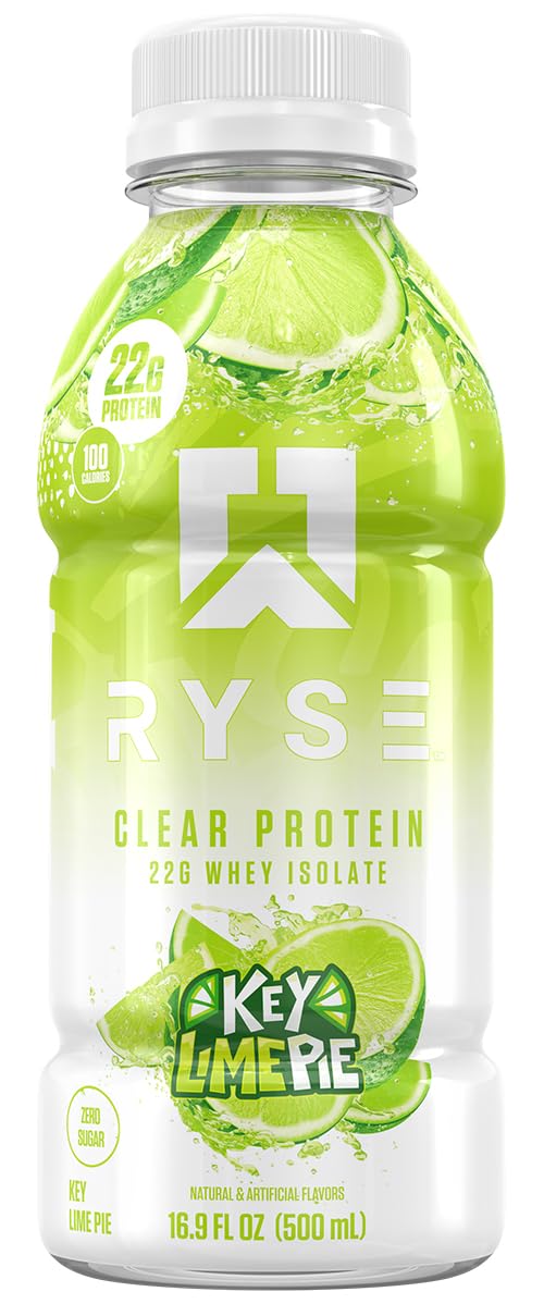 RYSE Clear Protein Drink - Variety Pack - 100 Calories, 22g Whey Isolate Protein Shake, Sugar-Free, 0g Fat & Lactose-Free - Refreshing Ready-to-Drink Beverage - 16.9 fl oz Bottles (12-Pack) — Amazon image 12