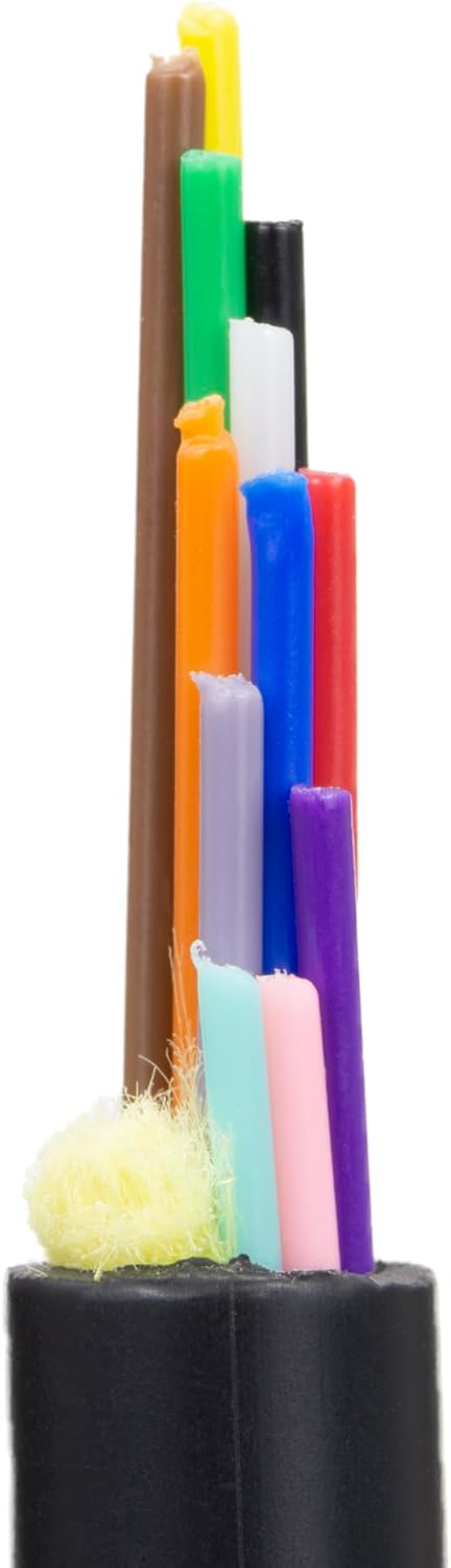 12-Strand Fiber Indoor/Outdoor Fiber Optic Cable, Singlemode 9/125, Plenum Rated, Black, Spool, 1000ft