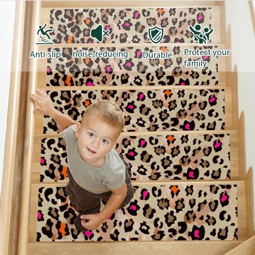 Tapis d'escalier d'intérieur orange et rose pour sublimer votre entrée