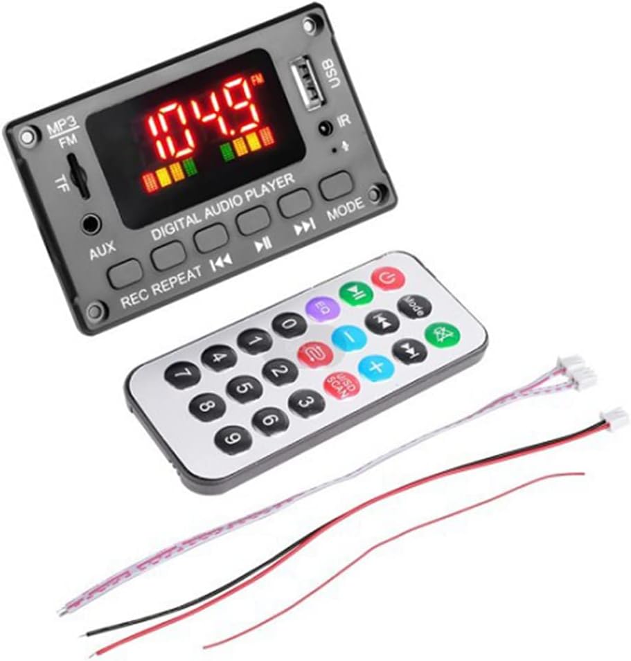 Amazon 5.0 カースピーカー DIY オーディオレシーバーモジュール MP3 デコーダボードオーディオパワーアンプ 4 ボタン多