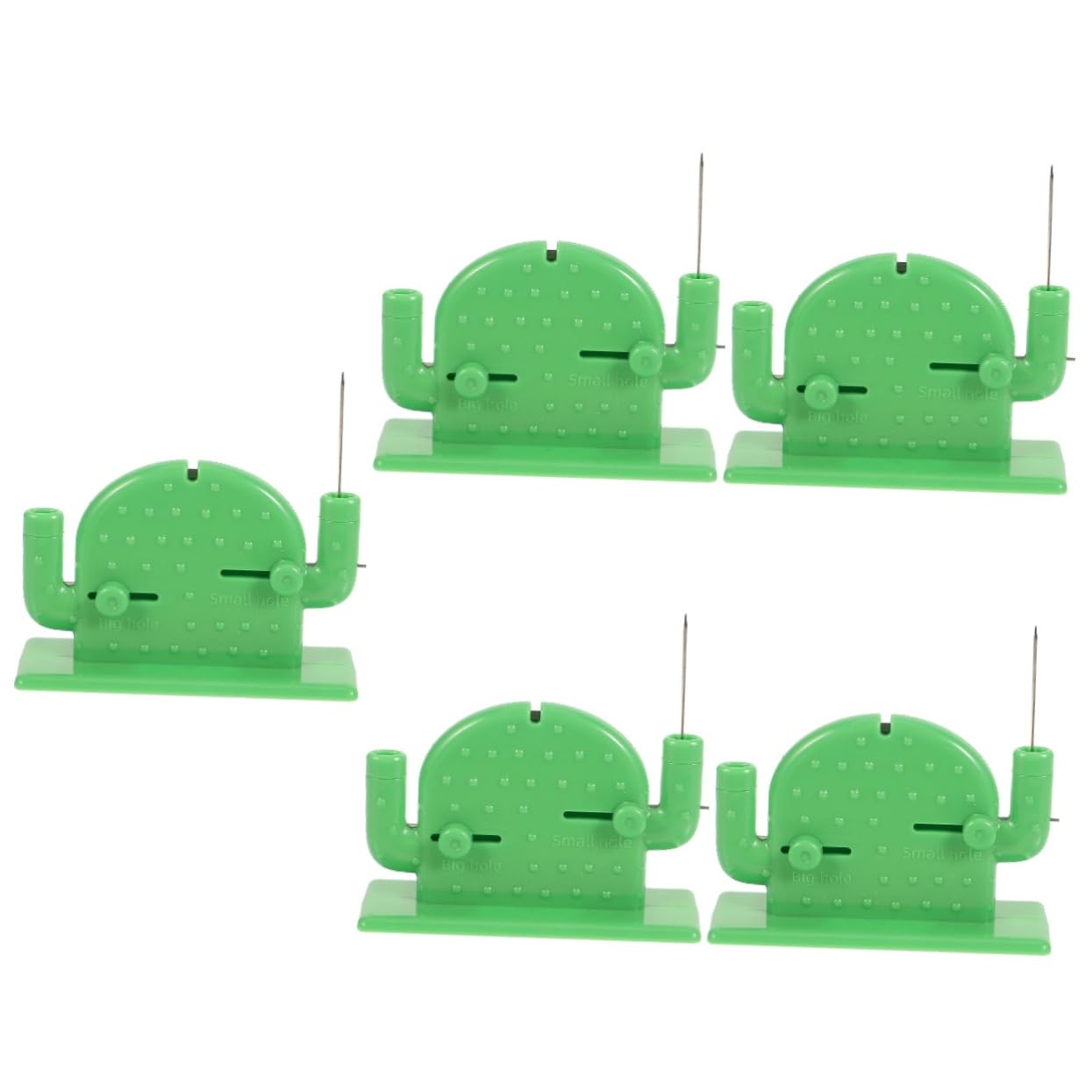 OSALADI 5 Pezzi infila ago Accessori Cactus Dispositivo di infilatura dell'ago Adulti Dispositivo infila Cucito per inseritore di Aghi da Cucito apparato di Filettatura plastica Verde