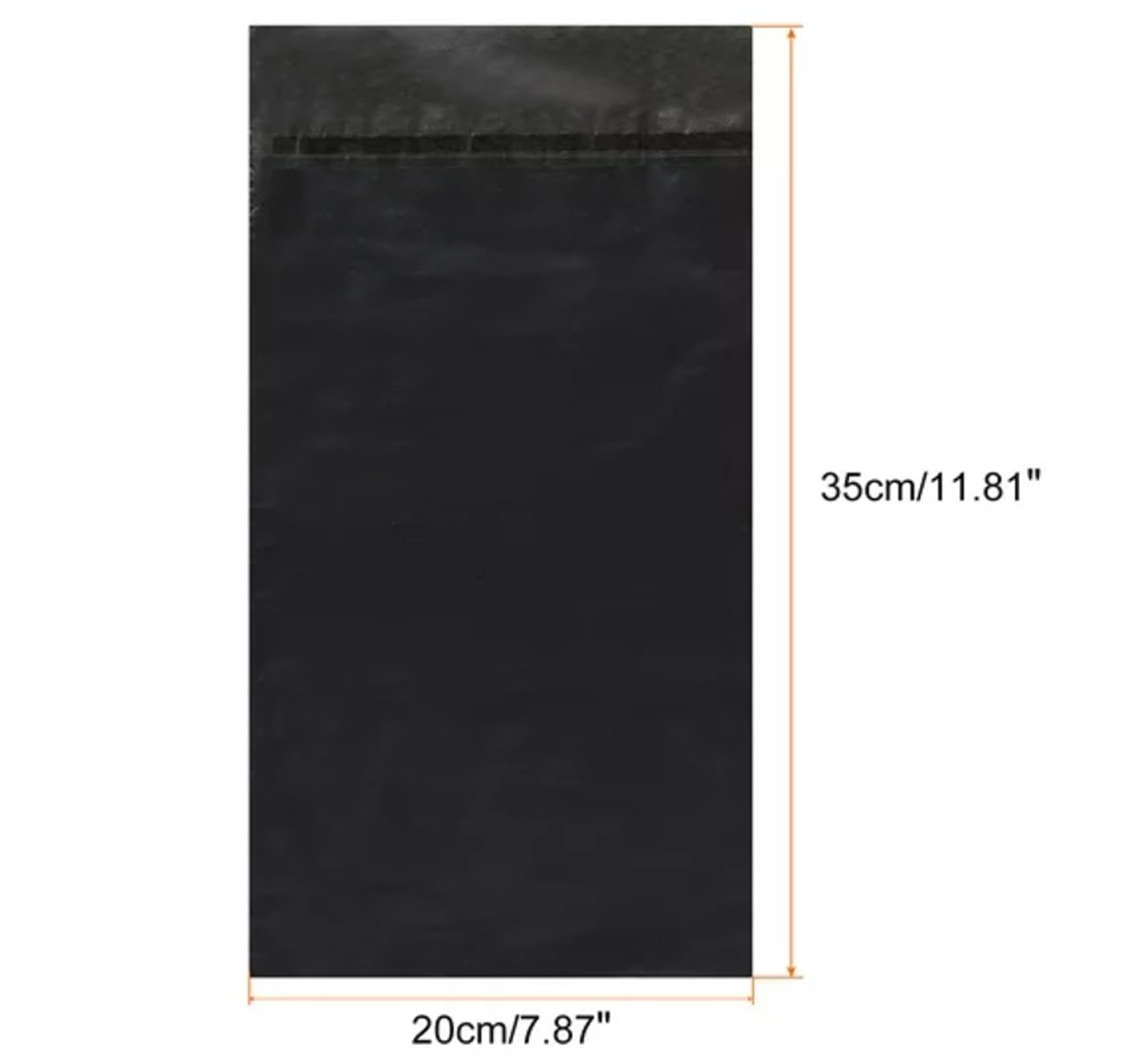 Lot de 400 enveloppes d'expédition noires - 35 x 45 cm - Sacs d'expédition en film avec bande adhésive - Sacs d'expédition opaques pour commerce en ligne, entrepôt