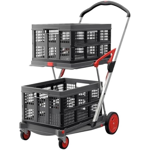 Clax Red Edition Premium Folding Transport Mobile Consisting of 1 Folding Mobile with 2 Clax Folding Boxes Red Cover