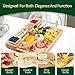 Charcuterie Boards and Knife Set - Bamboo Cheese Board - Wine Meat Cheese Tray Platter - Unique Housewarming Gifts, Anniversary Wedding Gifts for Couple, Bridal Shower Gift