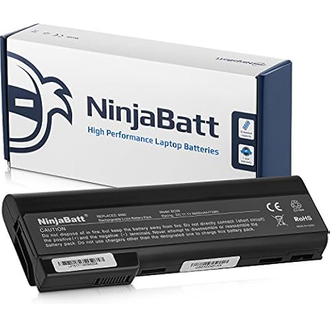 NinjaBatt 9 Cell Battery for HP HSTNN-LB2F HSTNN-LB2G HSTNN-LB2I ProBook 6360B 6460B 6465B 6470B 6475B 6560B 6565B 6570B 628369-421 628664-001 628368-351 634089-001 630919-421 630919-541 Cover