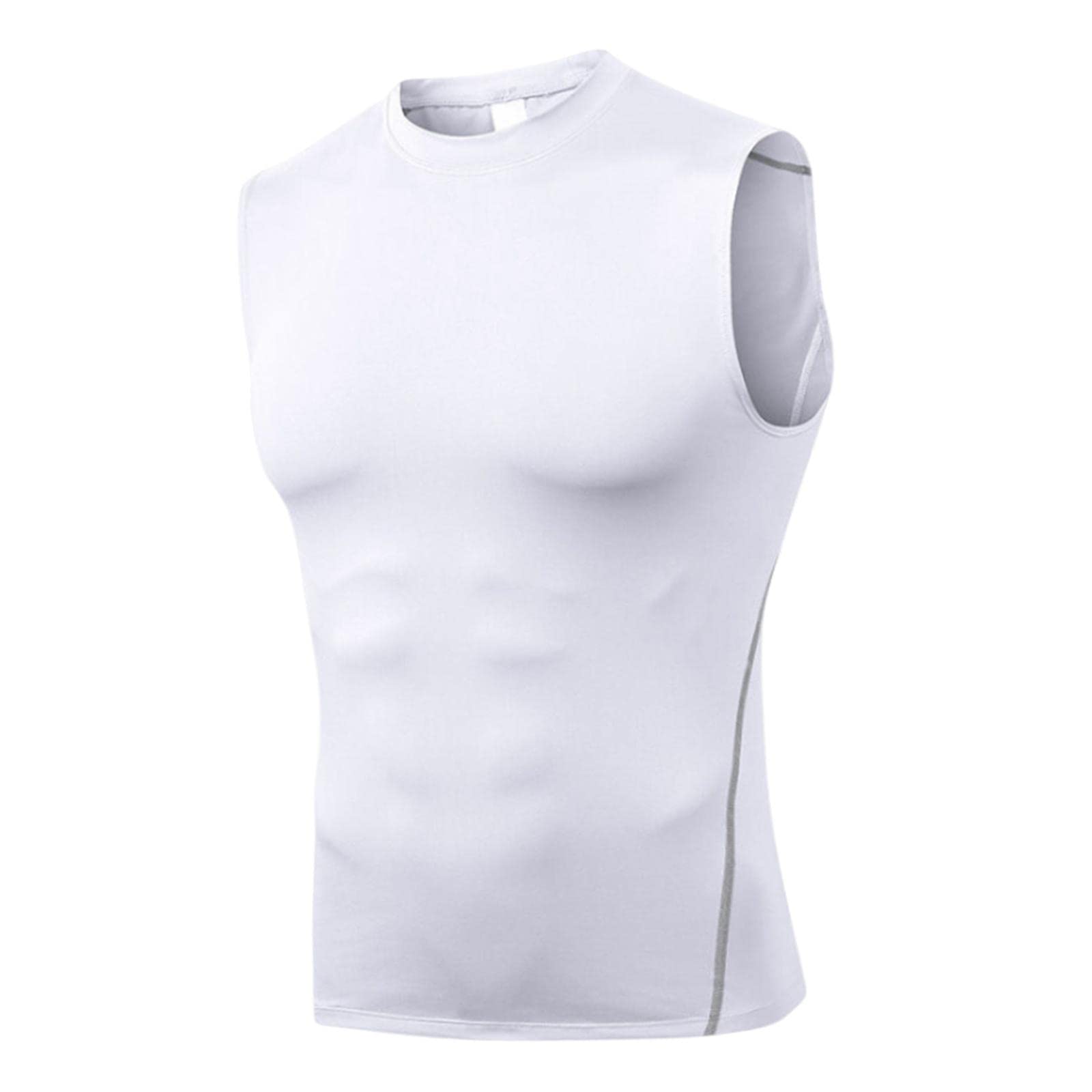 Mens Workout Tank Top Compression Tops Undershirt Summer Athletic Tank Tops M-image-26