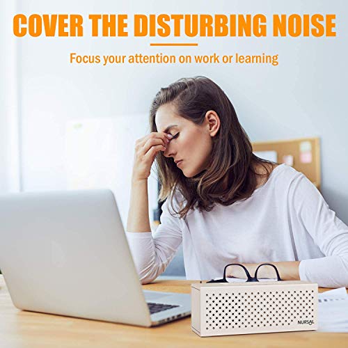 NURSAL White Noise Machine Sound Machine for Sleeping & Relaxation, 10 Natural Sounds, Portable Sleep Therapy for Baby, Home, Office or Travel