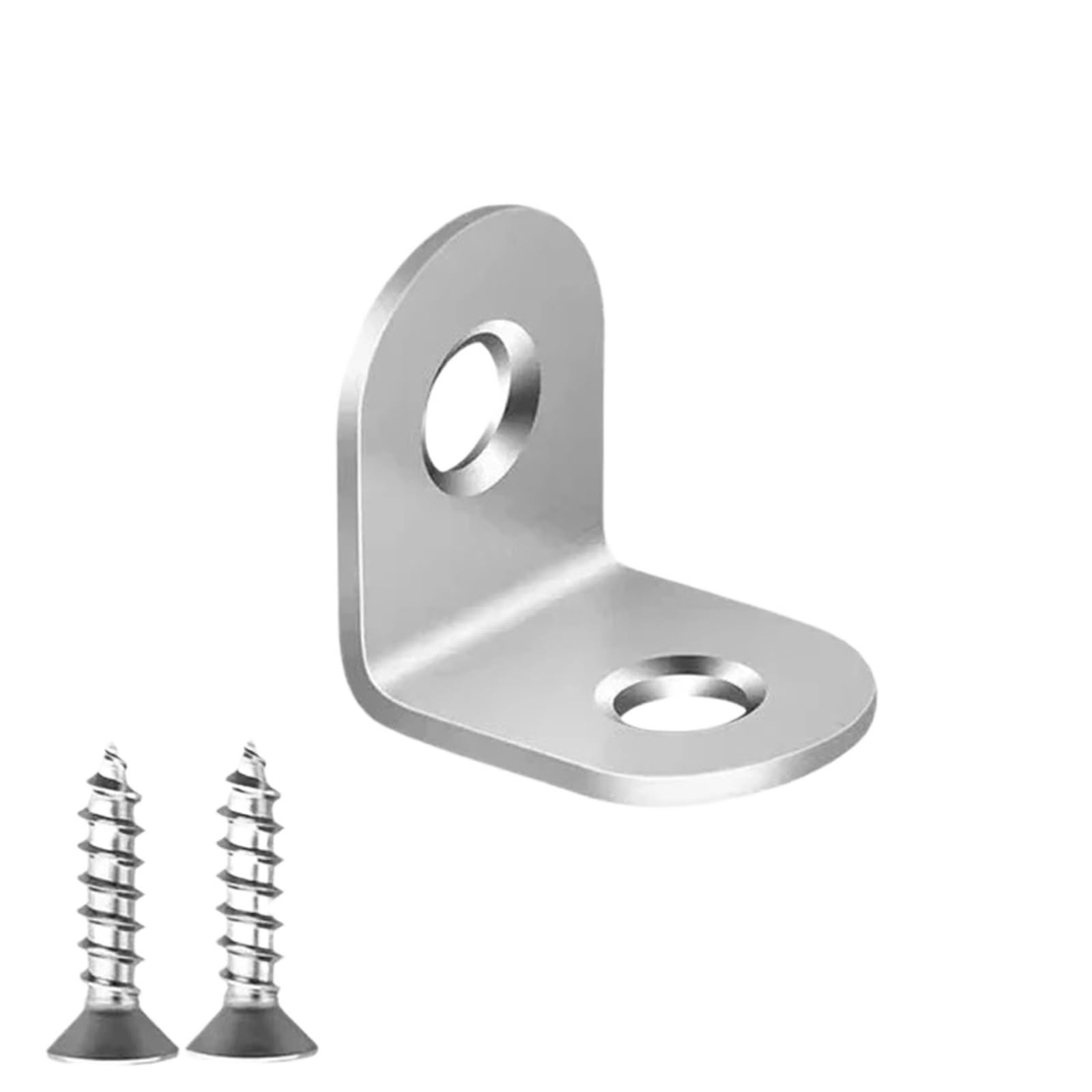 Rrypbovg 1Set-16X20mm L Brackets Stainless Steel With Screws Cabinet Corner Brace Joint Fastener Wood Screens Shelf Furniture Hardware(1Set-16X20mm)