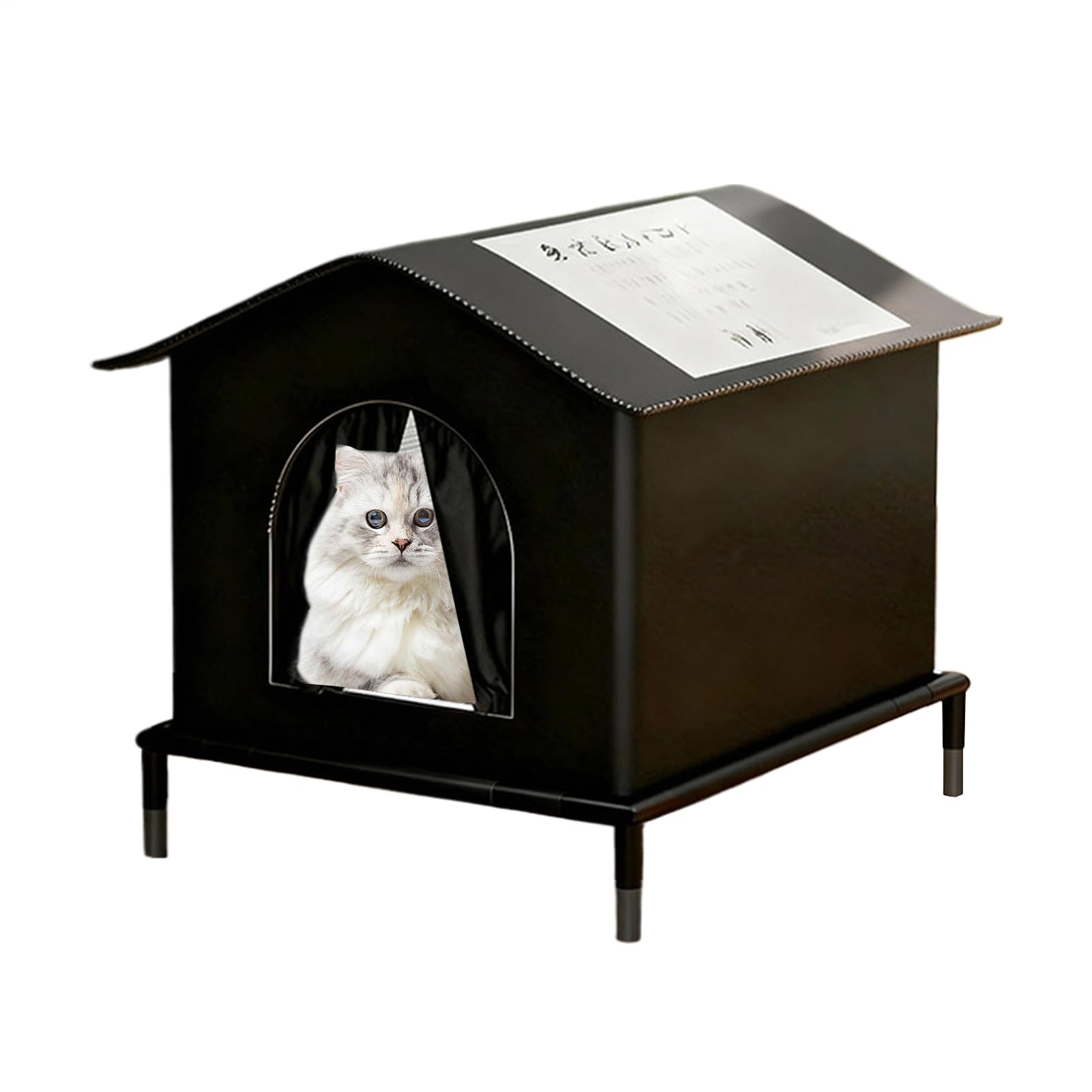 Casa para gatos de invierno ideal para proteger mascotas en el jardín o balcón