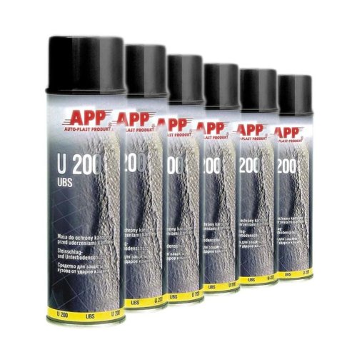 APP U 200 UBS Spray 050204/6 - Lote de 6 Botes de 500 ml para protección de Bajos